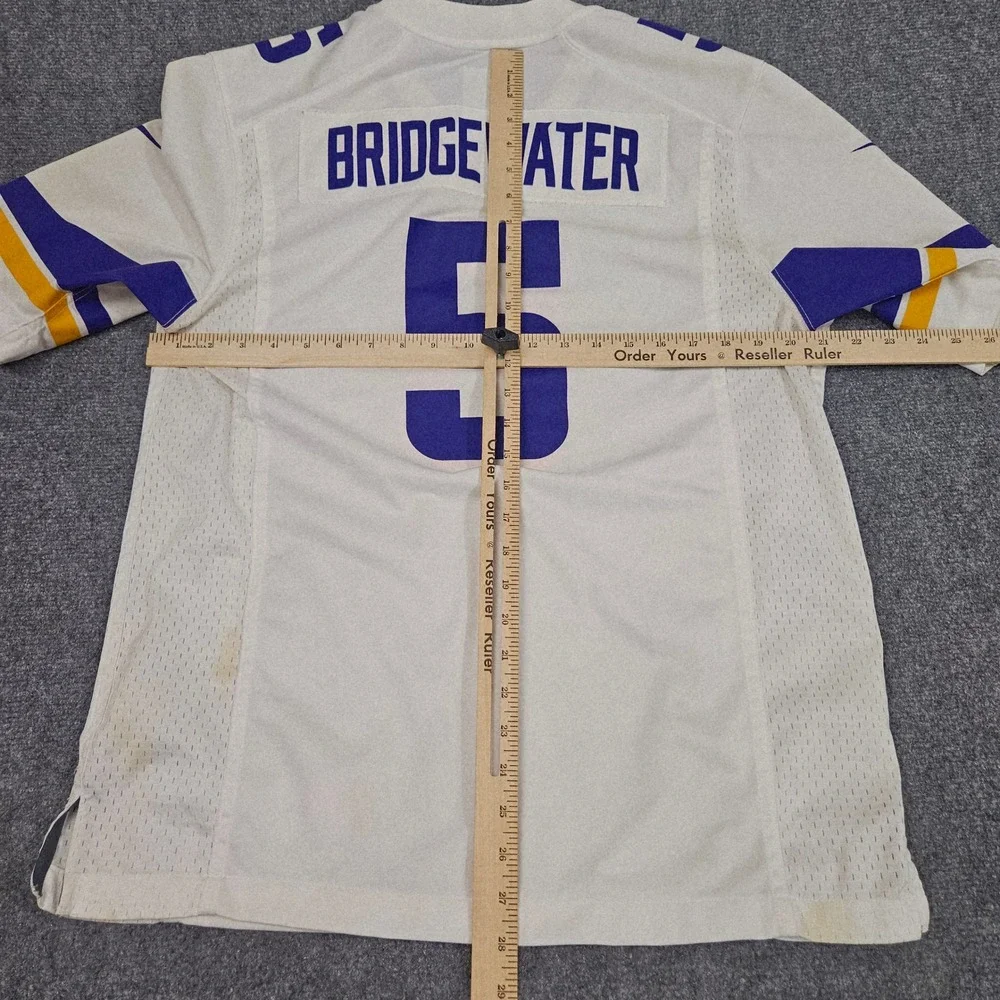 Minnesota Vikings Teddy Bridgewater Away Jersey Medium‎ White Fangear Sportswear
